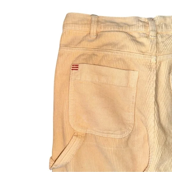 BDG Mango Pale Yellow Corduroy Carpenter Straight Leg Double Knee Panel Pant 8 - Picture 3 of 10